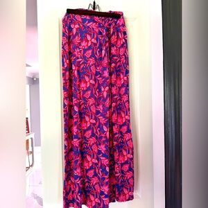 Boden knot top flowy floral skirt